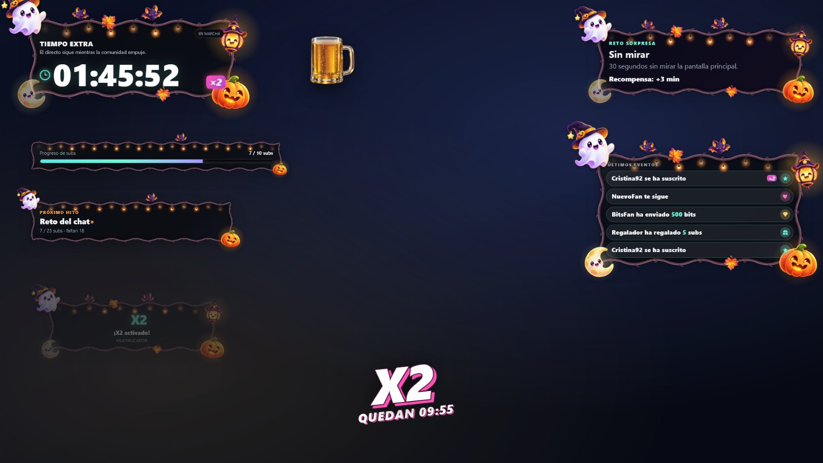 The same overlay with the Halloween Garland frame