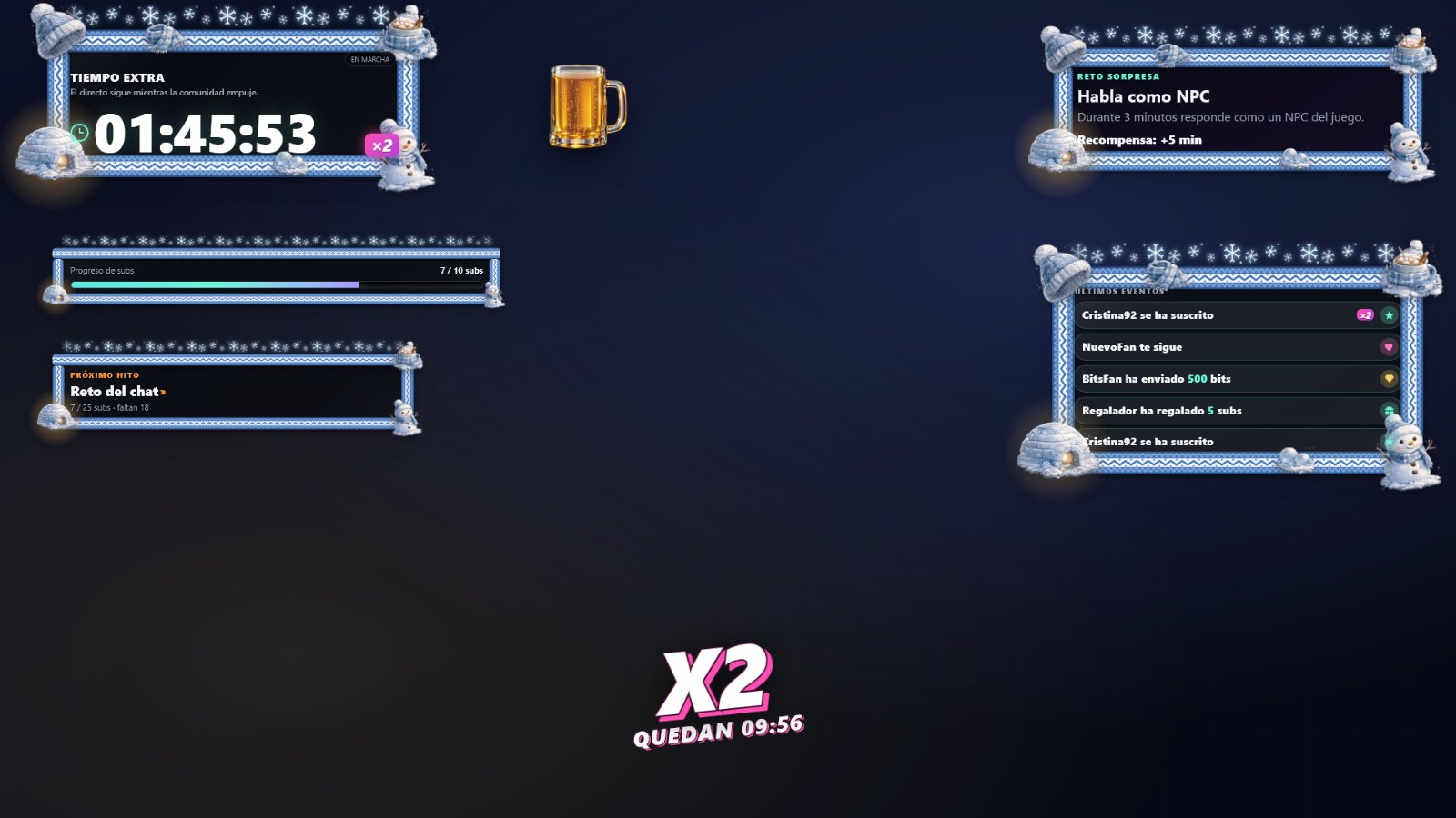 The same overlay with the Winter Knit frame